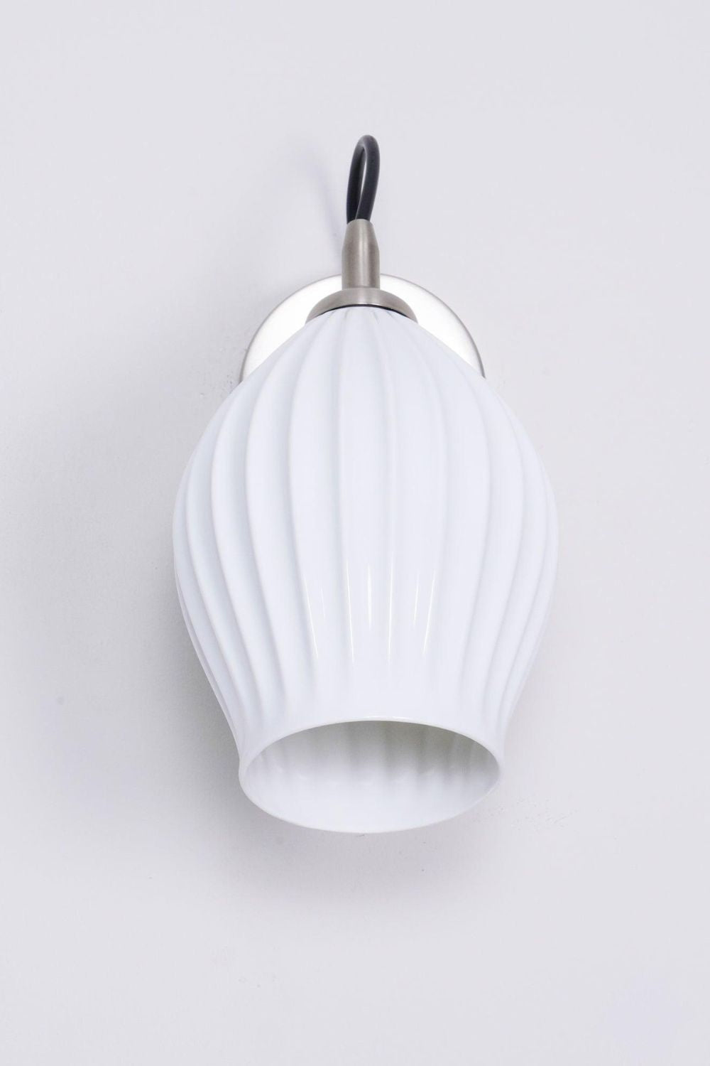 Ceramic Ribbed Bud Wall Light