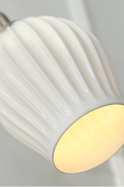 Ceramic Ribbed Bud Wall Light