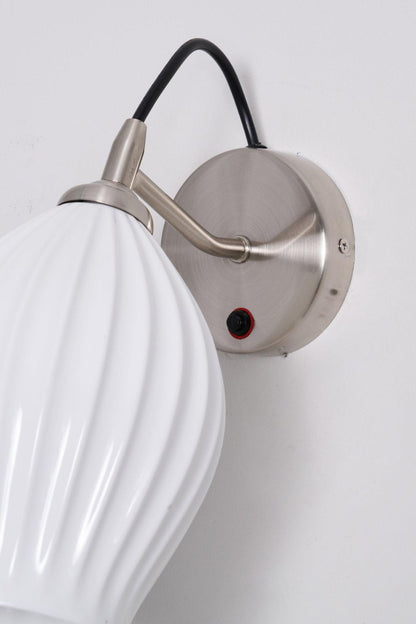 Ceramic Ribbed Bud Wall Light