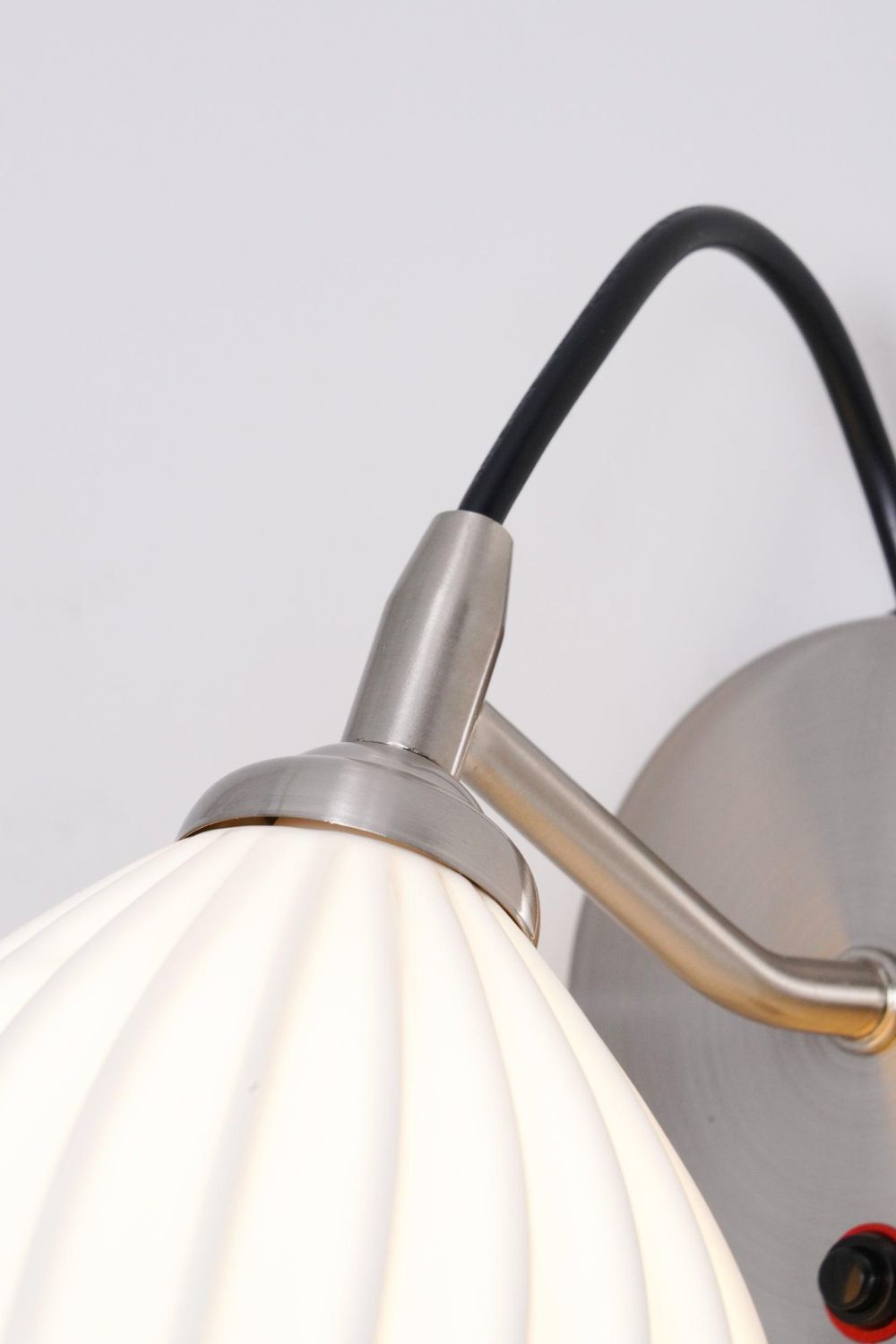 Ceramic Ribbed Bud Wall Light