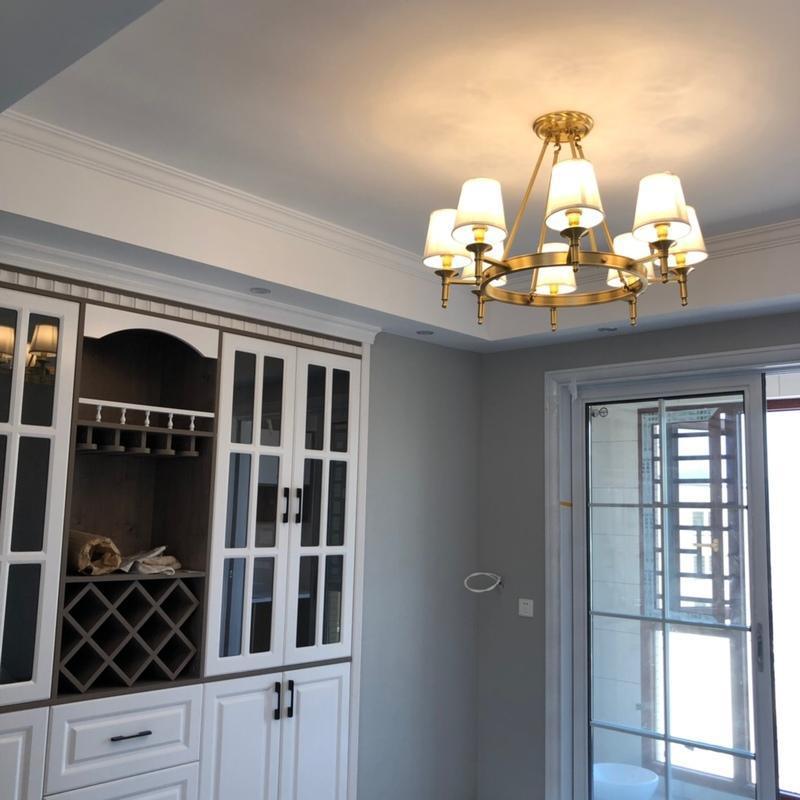 Brass Crown Shade Chandelier