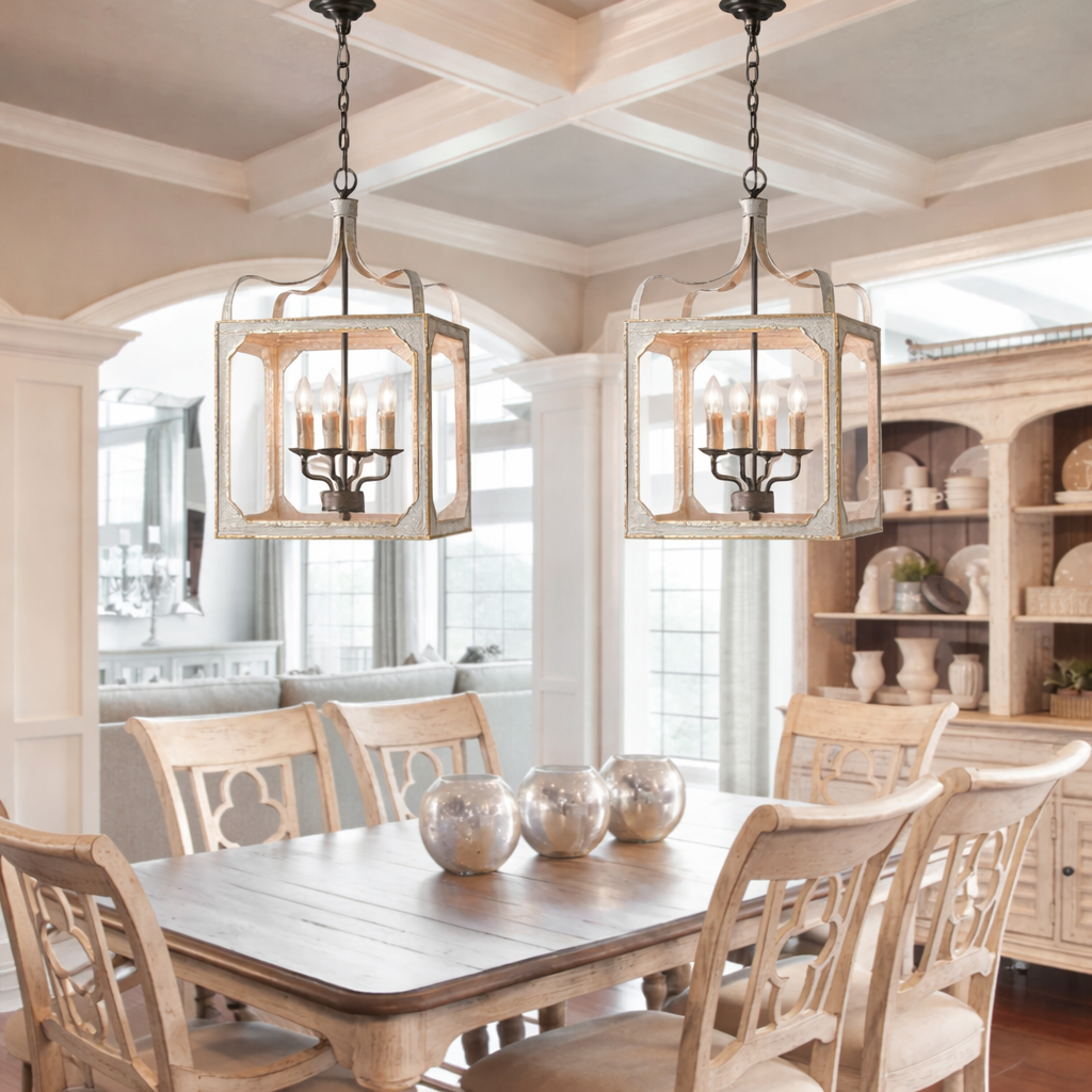 Classic Country Style Cube Chandelier