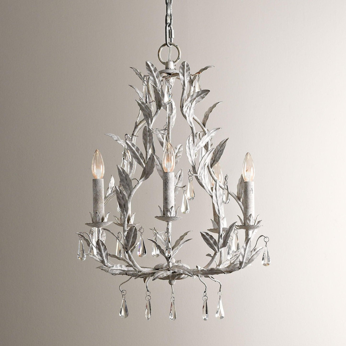 Modern and Elegant Chandelier with Lush Branches and Leaves