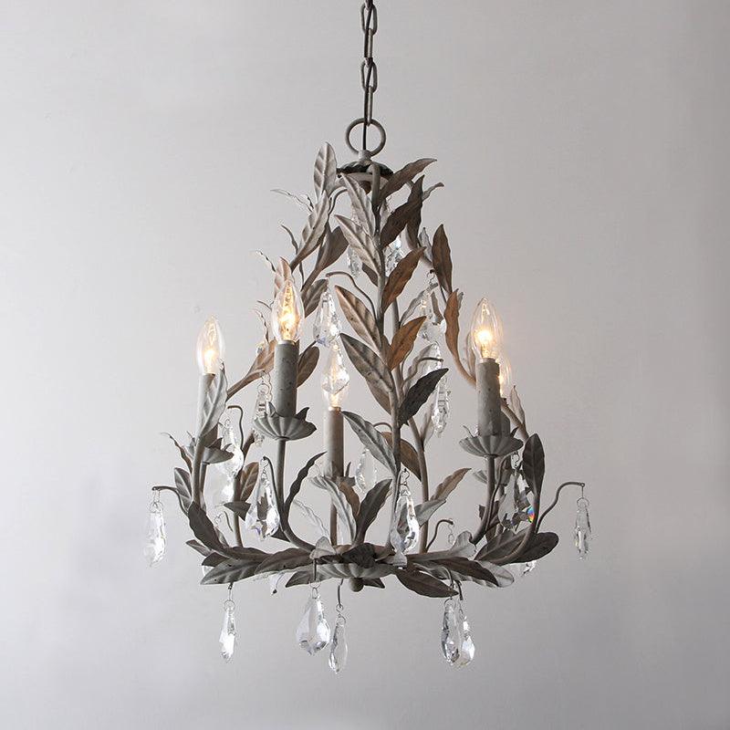 Modern and Elegant Chandelier with Lush Branches and Leaves