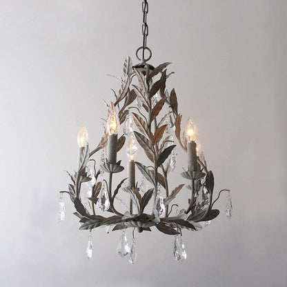Modern and Elegant Chandelier with Lush Branches and Leaves
