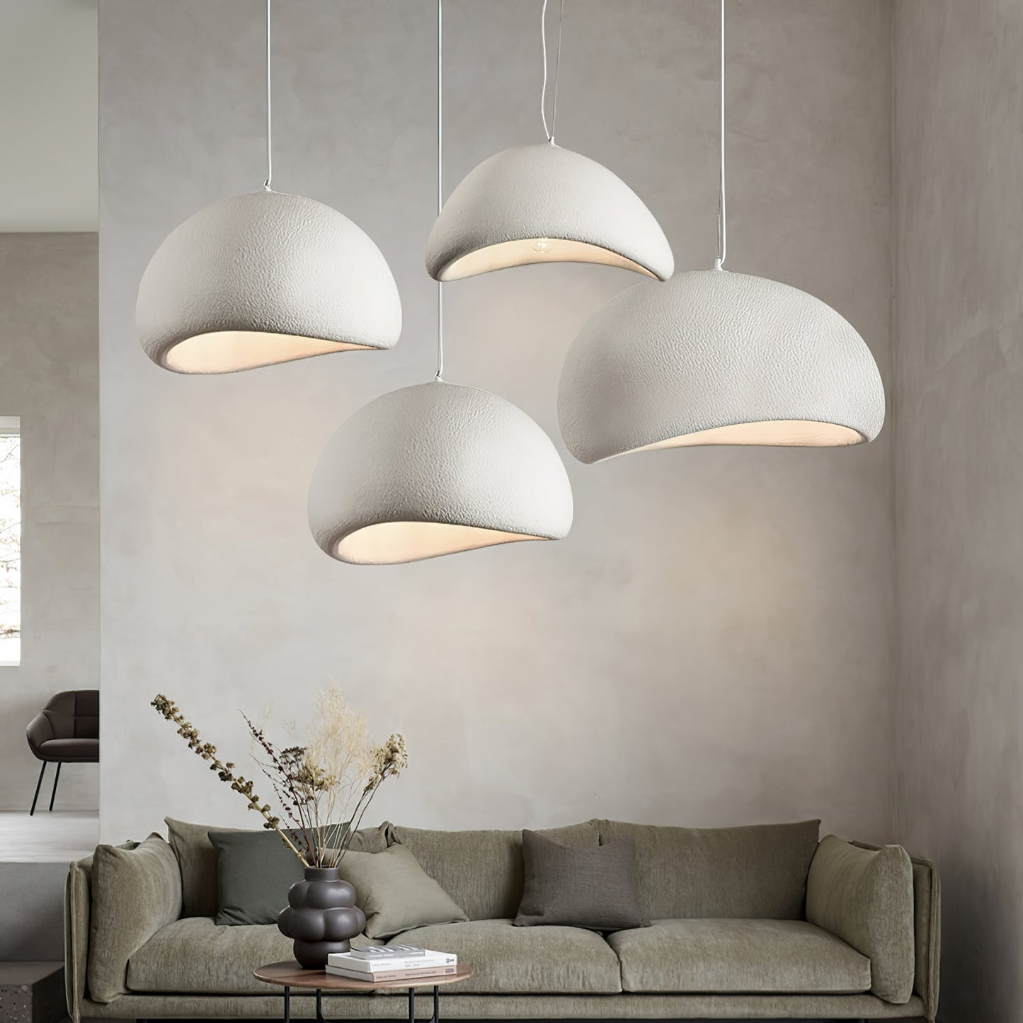 Eggshell Combination Ceiling Fixture Chandelier