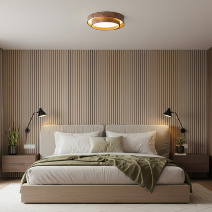 Full Moon Wooden Ceiling Light