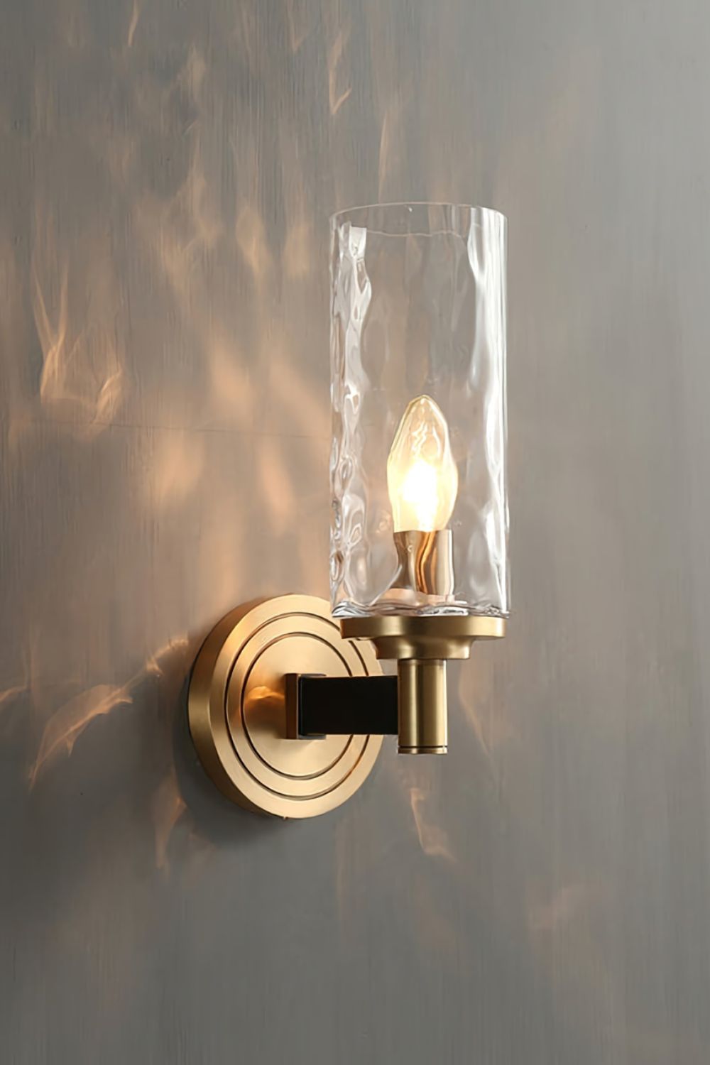 Candle Style Glass Bedside Lamp Wall Lamp