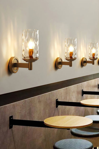 Candle Style Glass Bedside Lamp Wall Lamp