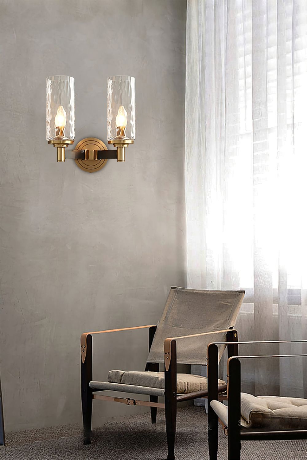 Candle Style Glass Bedside Lamp Wall Lamp