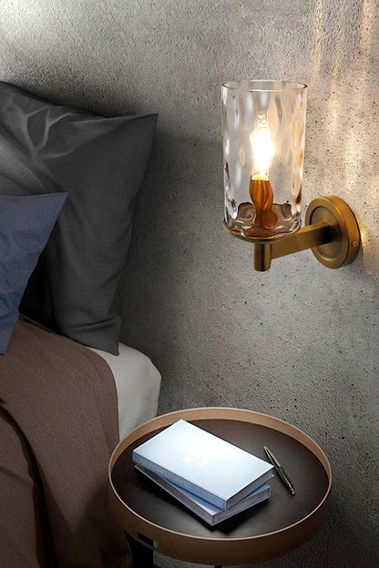 Candle Style Glass Bedside Lamp Wall Lamp