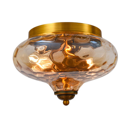 Farmhouse Glass Flush Mount Ceiling Light