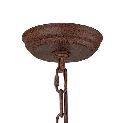 Farmhouse Wood Cylinder Drum Pendant Light