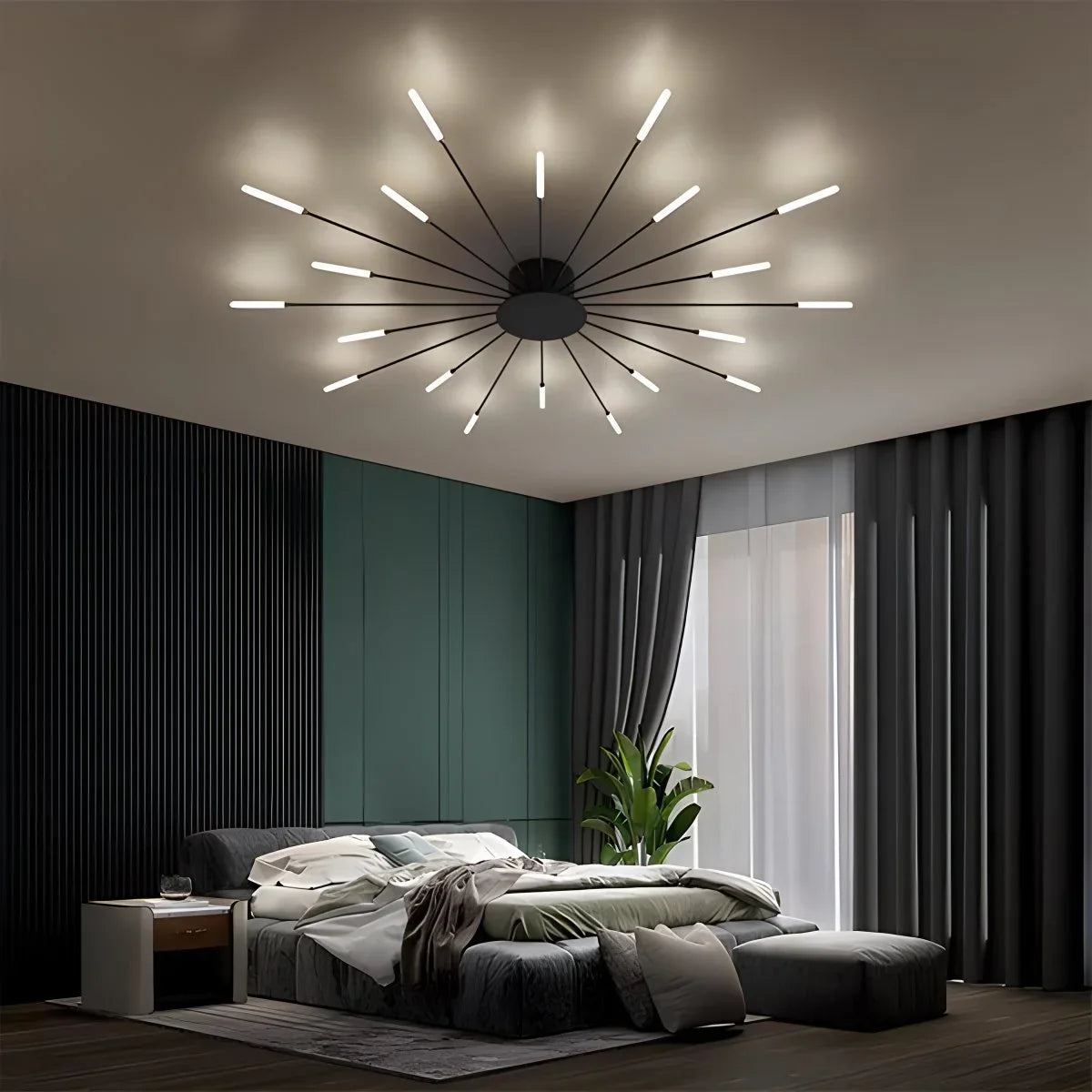 Modern French Fireworks Ceiling Light