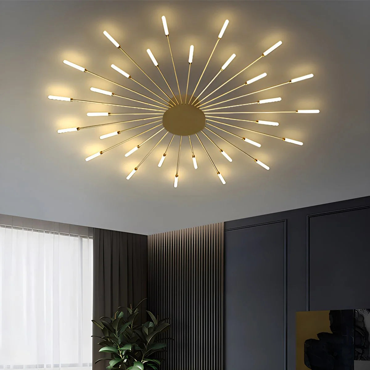 Modern French Fireworks Ceiling Light
