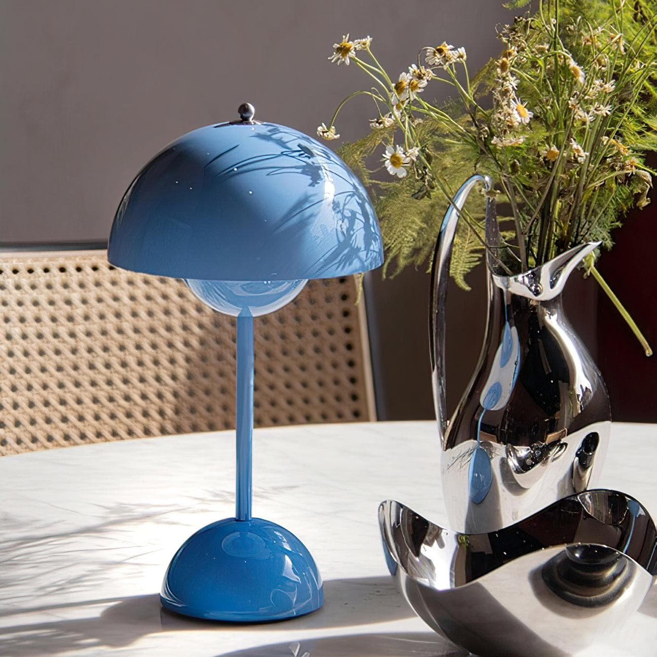 Semi-Circle Bedroom Table Lamp Portable