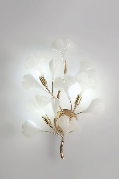Cermaic Leaf Gingko Wall Lamp Bedside Lamp