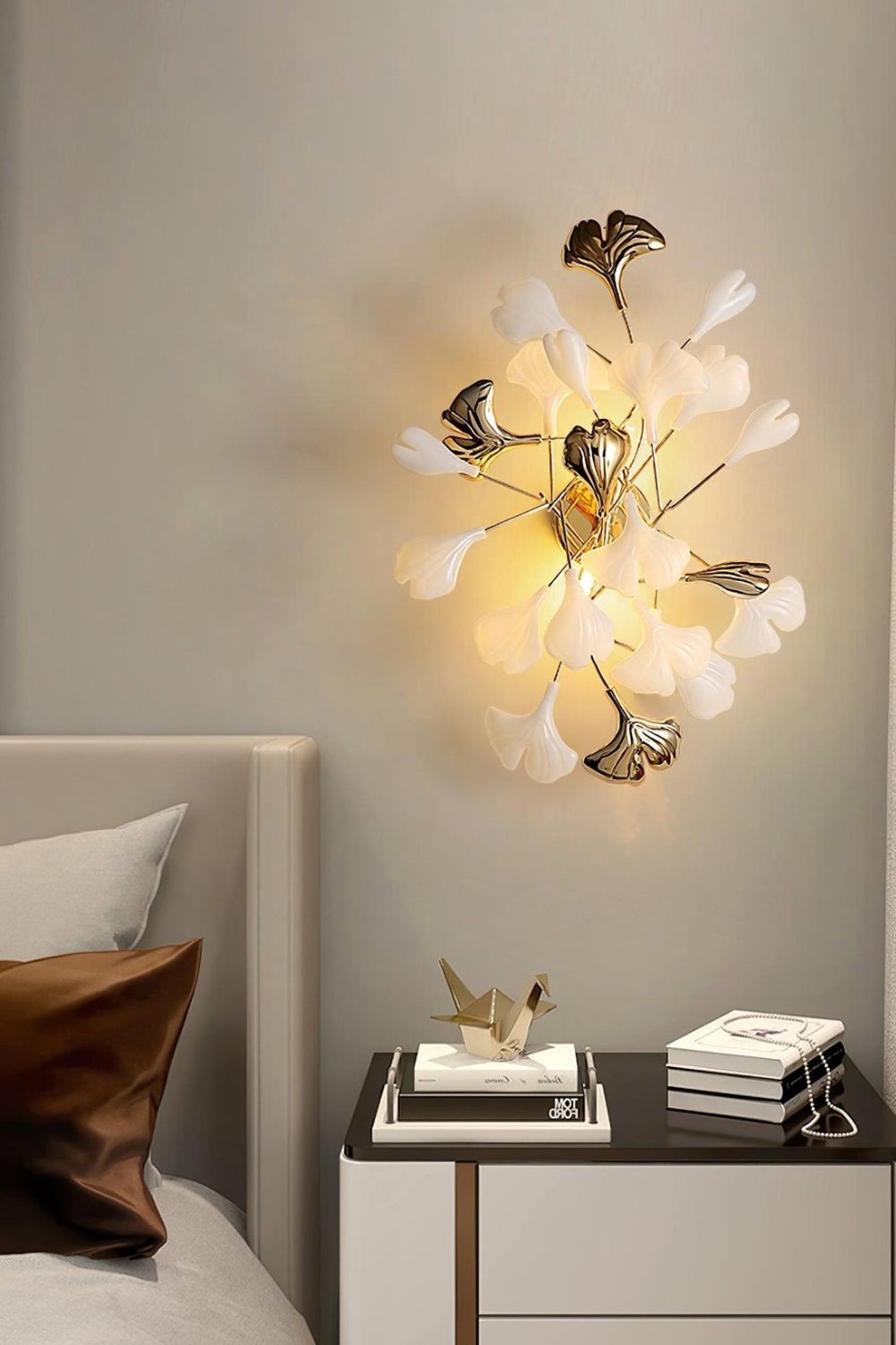 Cermaic Leaf Gingko Wall Lamp Bedside Lamp