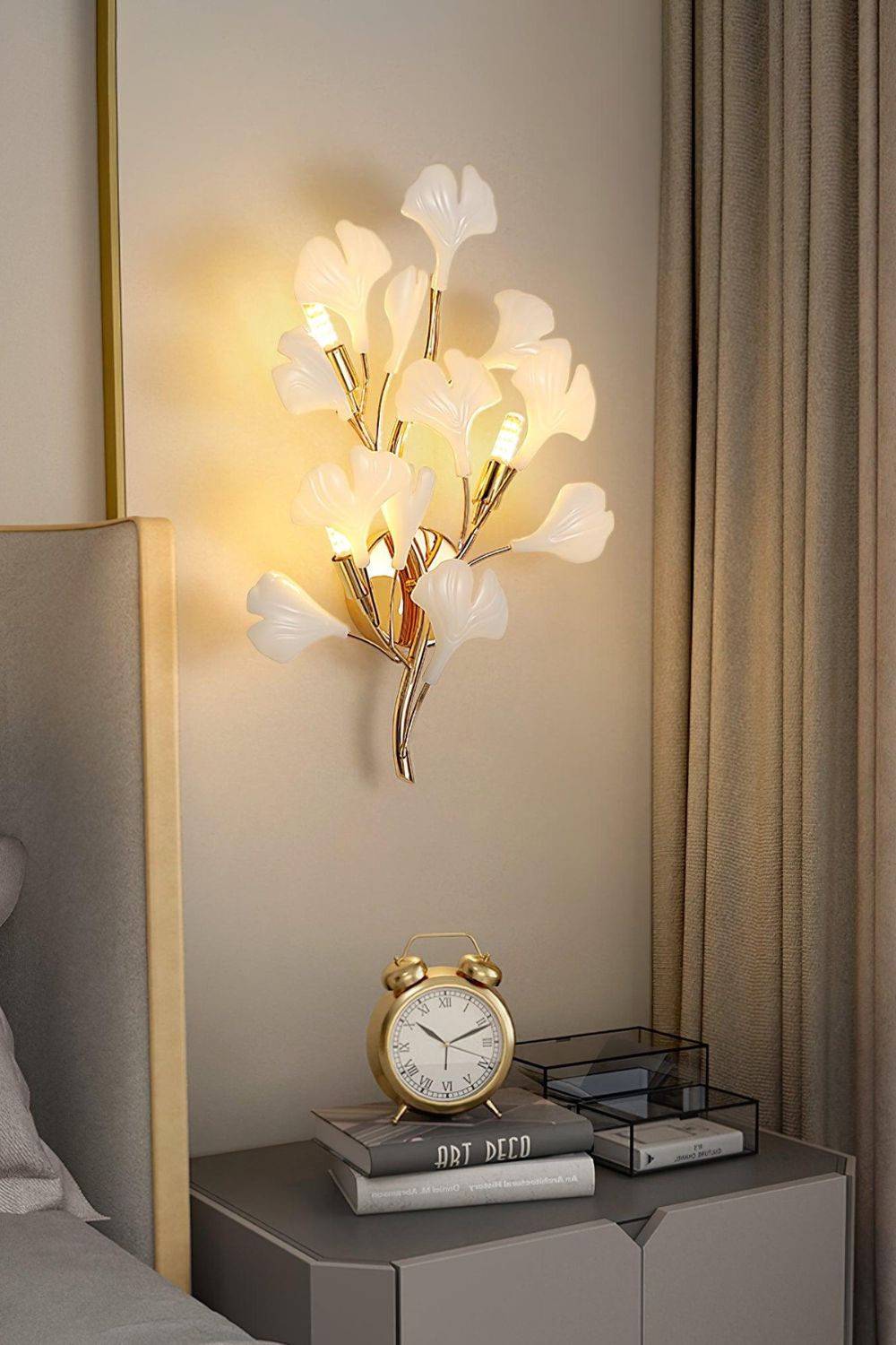Cermaic Leaf Gingko Wall Lamp Bedside Lamp