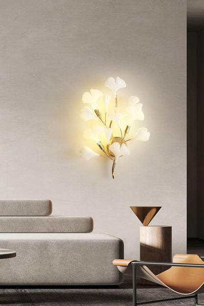 Cermaic Leaf Gingko Wall Lamp Bedside Lamp