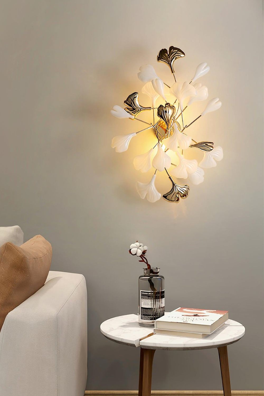 Cermaic Leaf Gingko Wall Lamp Bedside Lamp