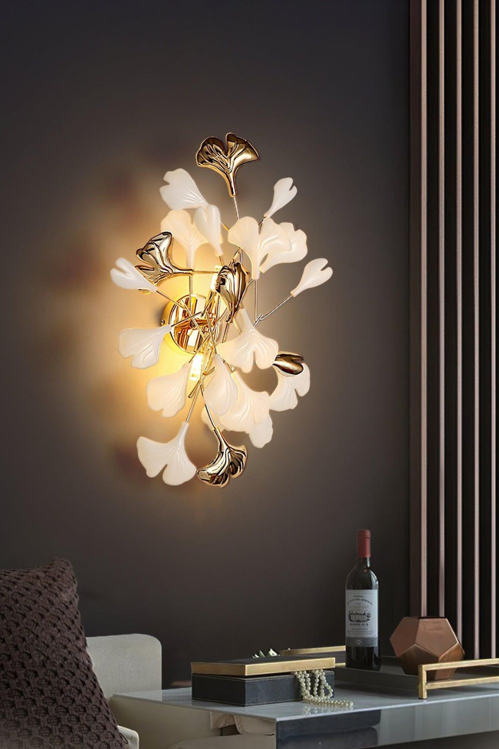 Cermaic Leaf Gingko Wall Lamp Bedside Lamp