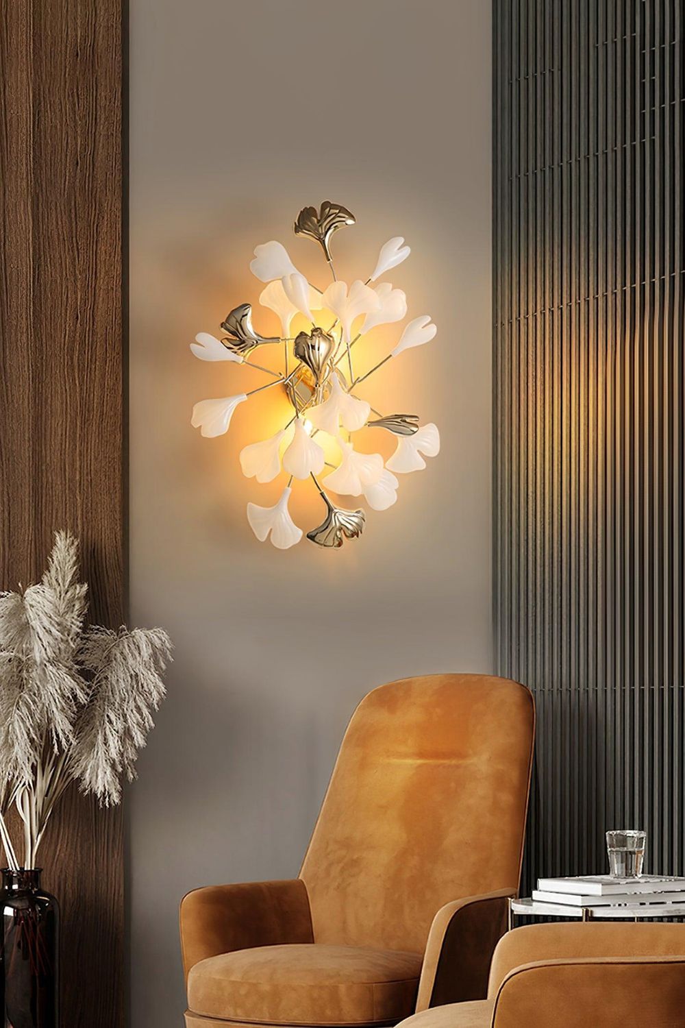 Cermaic Leaf Gingko Wall Lamp Bedside Lamp