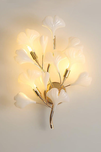Cermaic Leaf Gingko Wall Lamp Bedside Lamp
