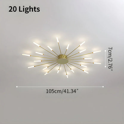 Modern French Fireworks Ceiling Light