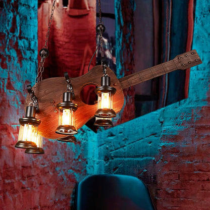 Vintage Guitar Chandelier