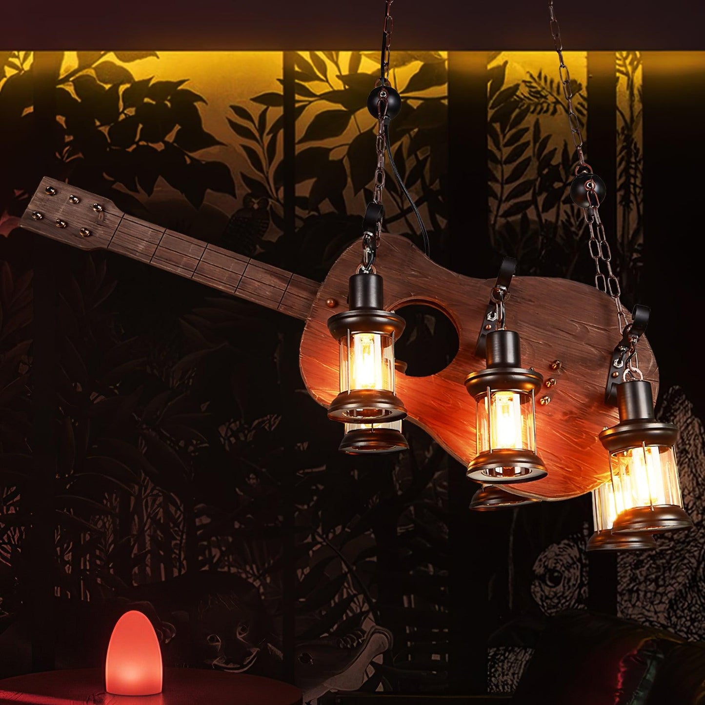 Vintage Guitar Chandelier