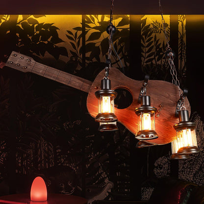 Vintage Guitar Chandelier