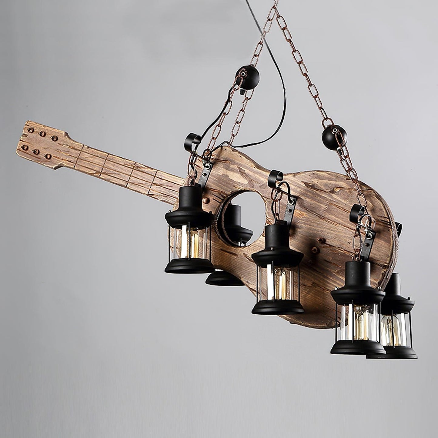 Vintage Guitar Chandelier