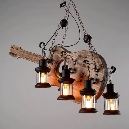 Vintage Guitar Chandelier