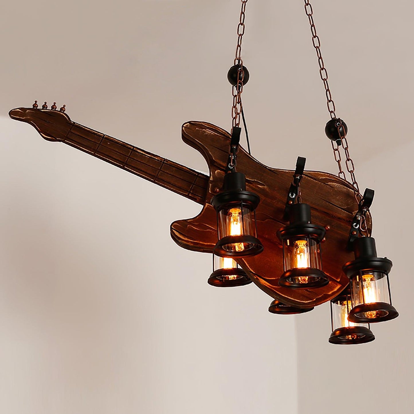 Vintage Guitar Chandelier