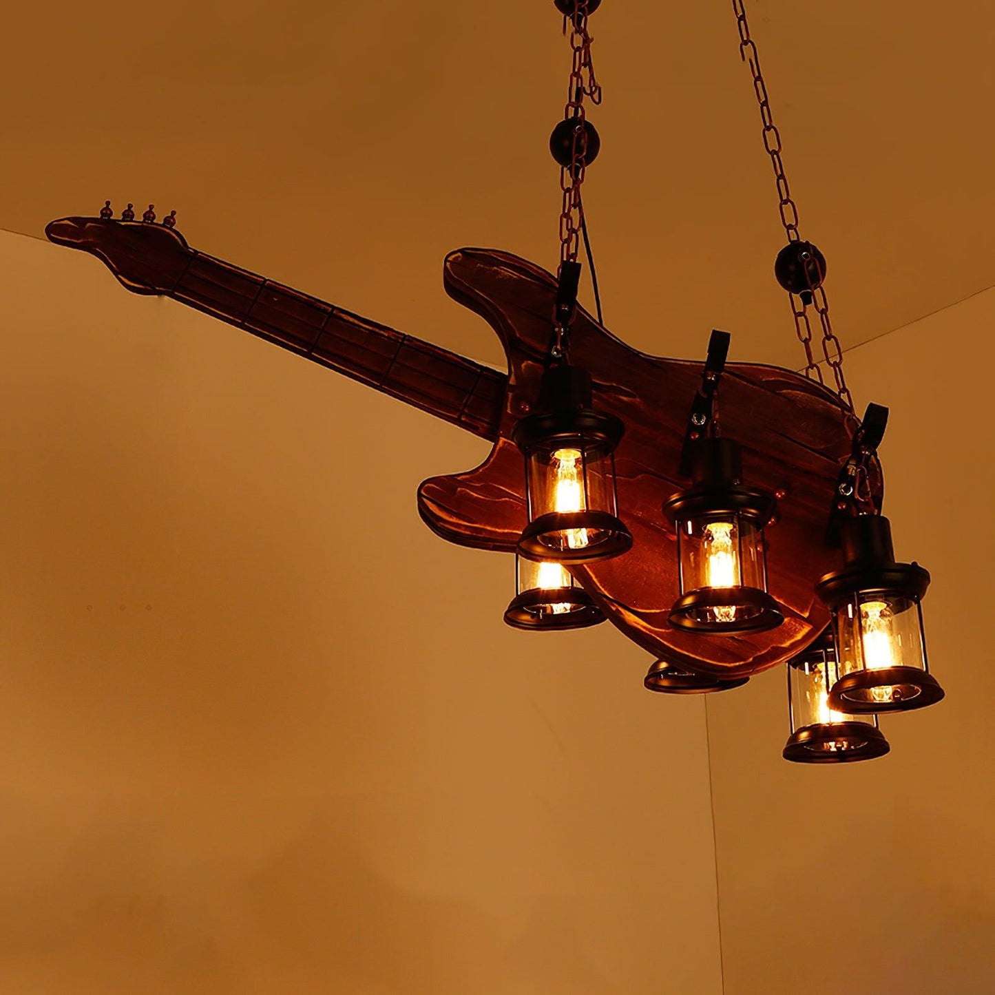 Vintage Guitar Chandelier