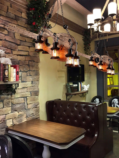 Vintage Guitar Chandelier