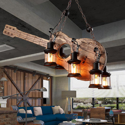 Vintage Guitar Chandelier