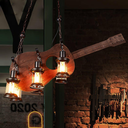 Vintage Guitar Chandelier