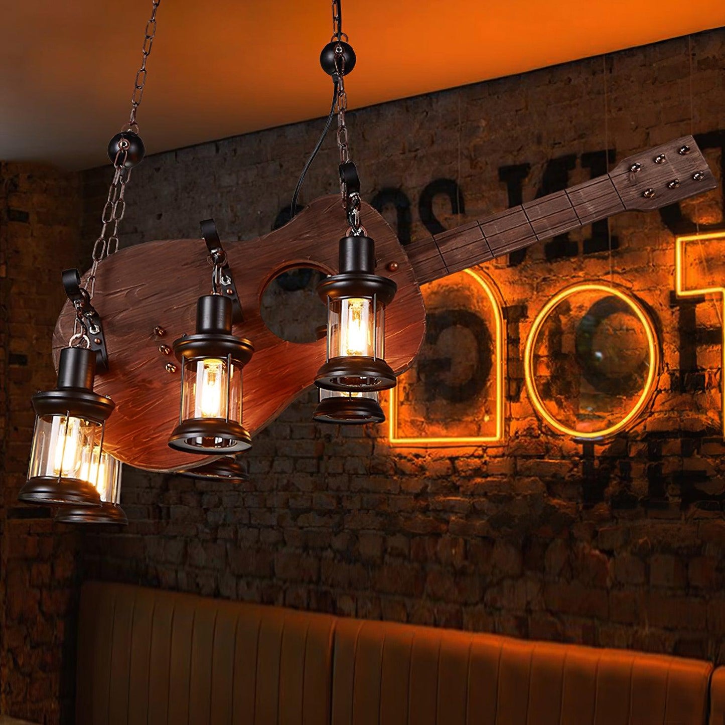 Vintage Guitar Chandelier