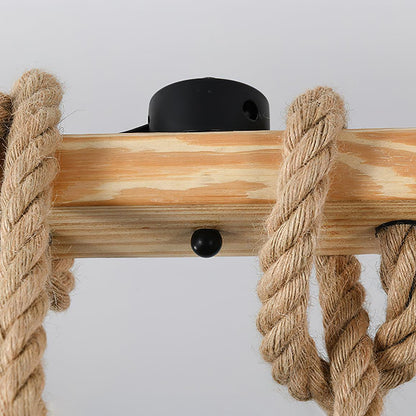 Hemp Rope Orange Lamp Minimalist Chandelier