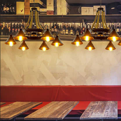 Industrial Style Retro Hemp Rope Chandelier