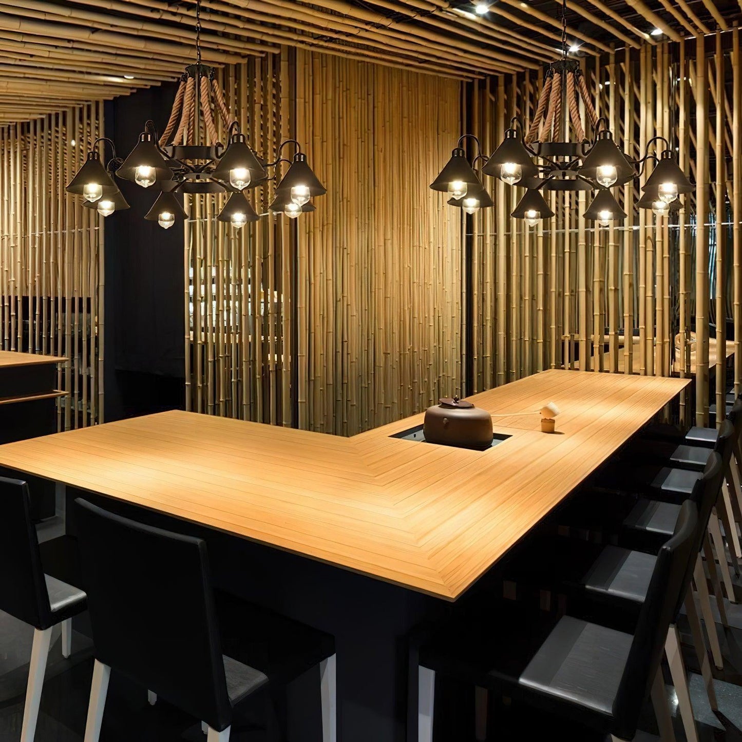 Industrial Style Retro Hemp Rope Chandelier