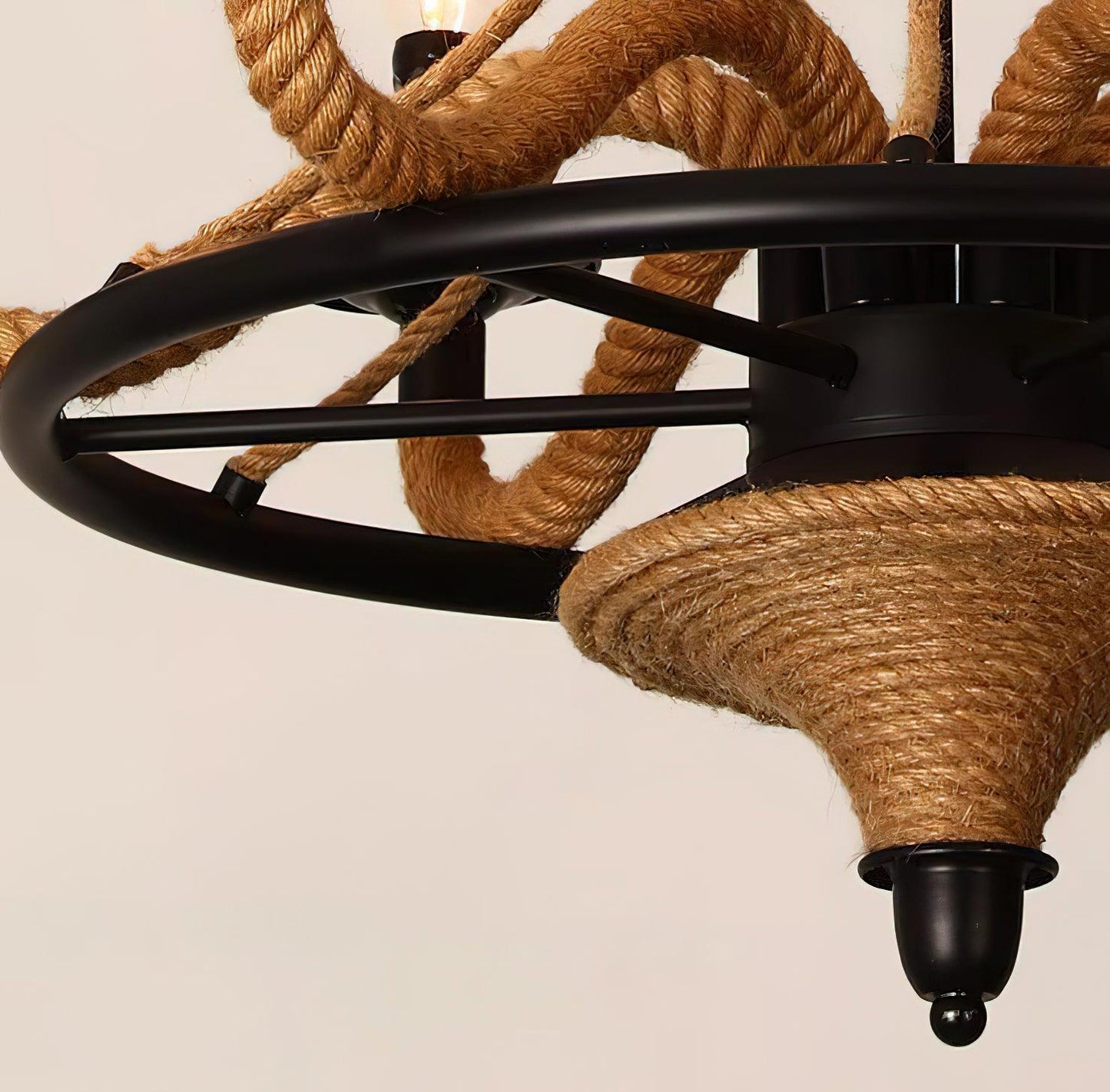 Hemp Rope Atmosphere Industrial Style Chandelier