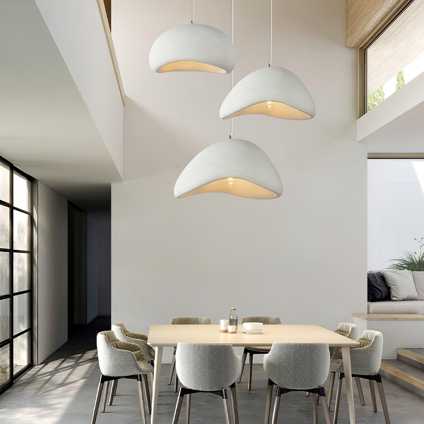 Eggshell Combination Ceiling Fixture Chandelier