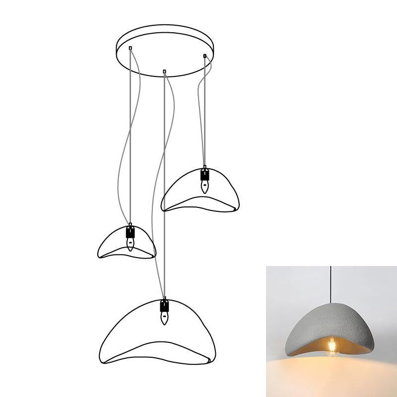 Eggshell Combination Ceiling Fixture Chandelier