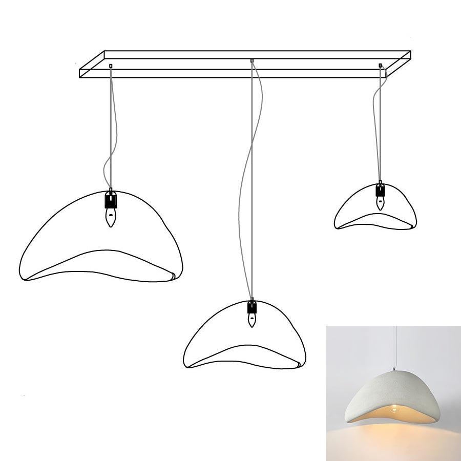 Eggshell Combination Ceiling Fixture Chandelier