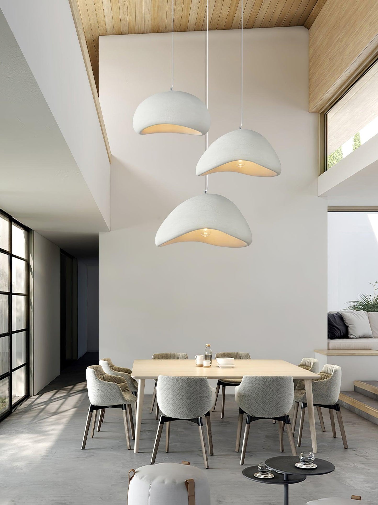 Eggshell Combination Ceiling Fixture Chandelier