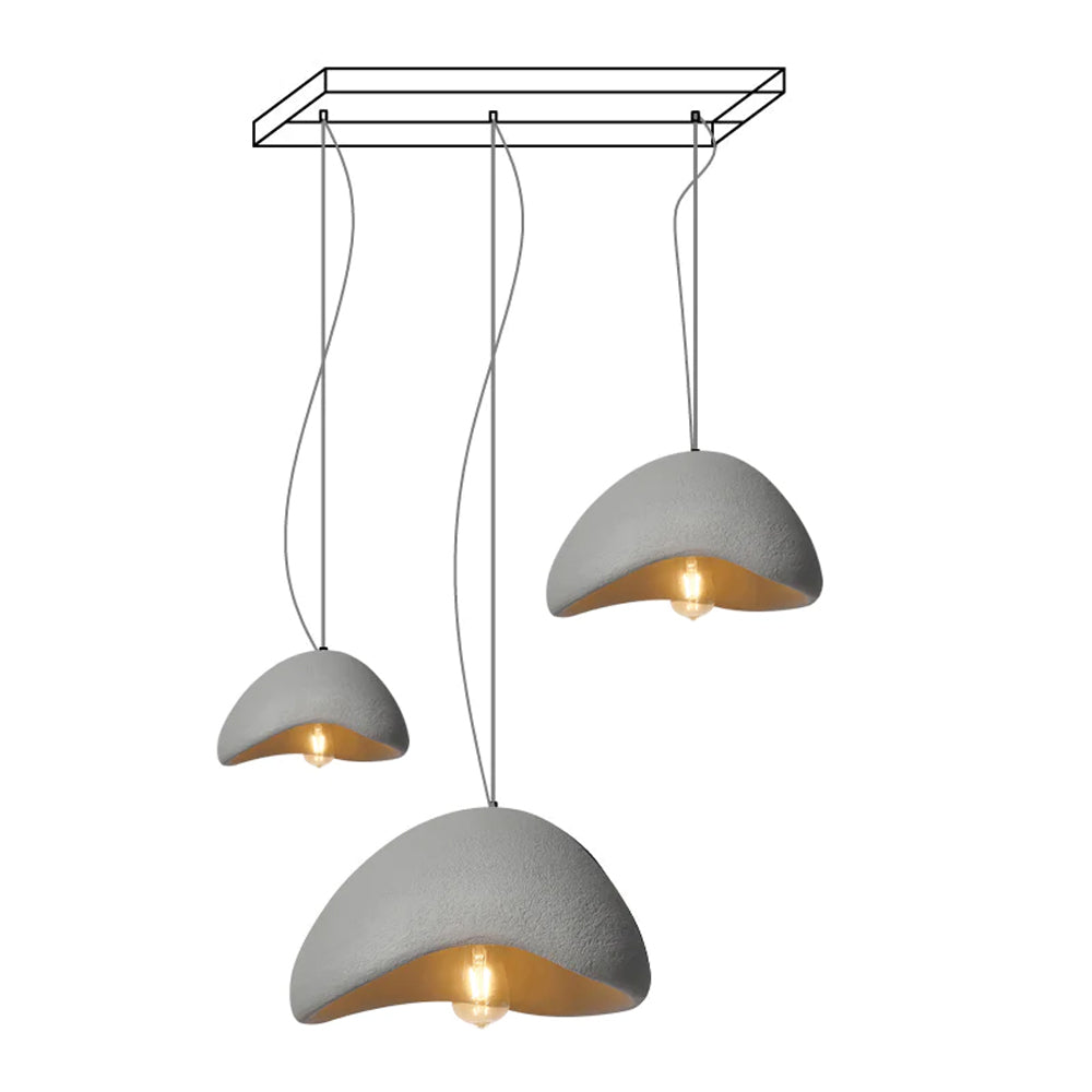 Eggshell Combination Ceiling Fixture Chandelier