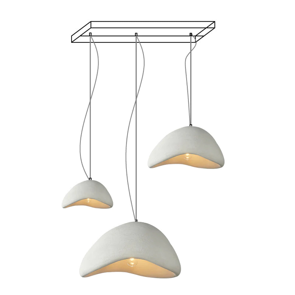 Eggshell Combination Ceiling Fixture Chandelier